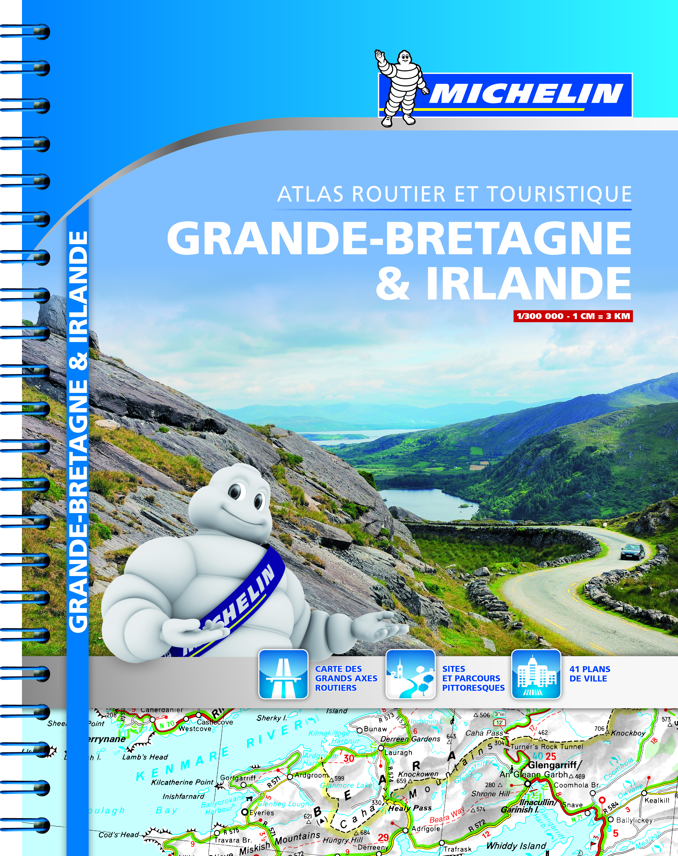 ATLAS EUROPE - ATLAS GRANDE-BRETAGNE & IRLANDE - ATLAS ROUTIER ET TOURISTIQUE (A4-SPIRALE) - XXX - MICHELIN