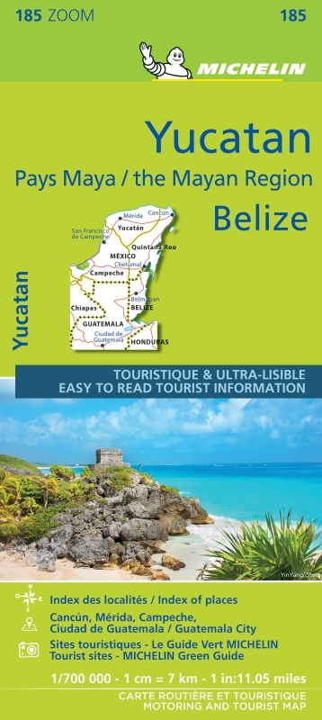 CARTE ZOOM MONDE - YUCATAN ET PAYS MAYA - BELIZE - XXX - MICHELIN