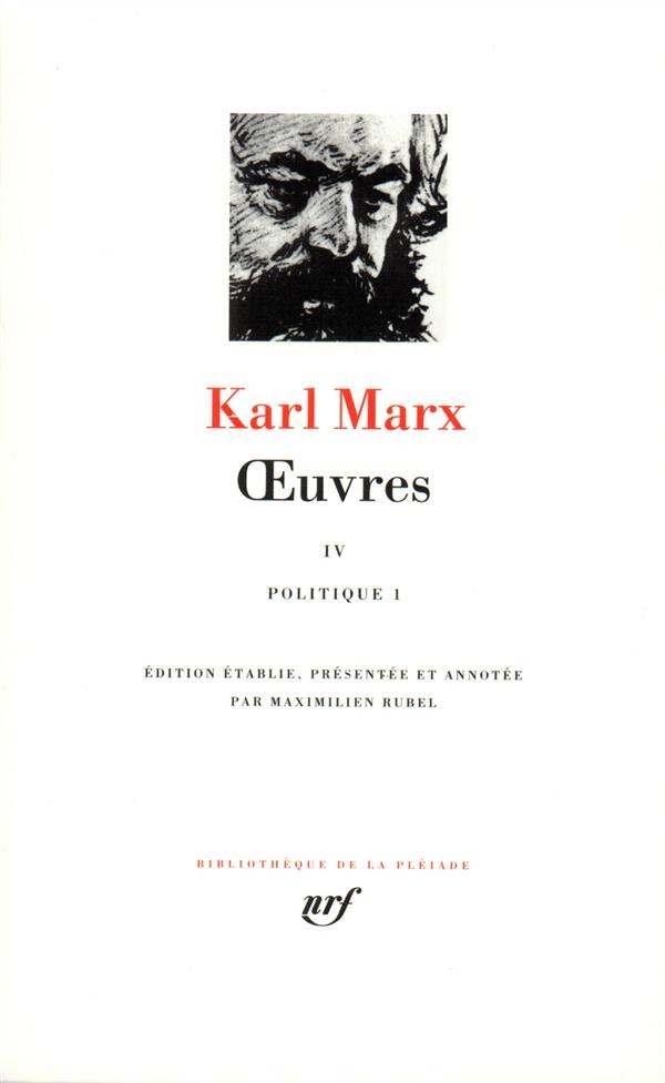 OEUVRES - VOL04 - POLITIQUE, 1 - MARX KARL - GALLIMARD