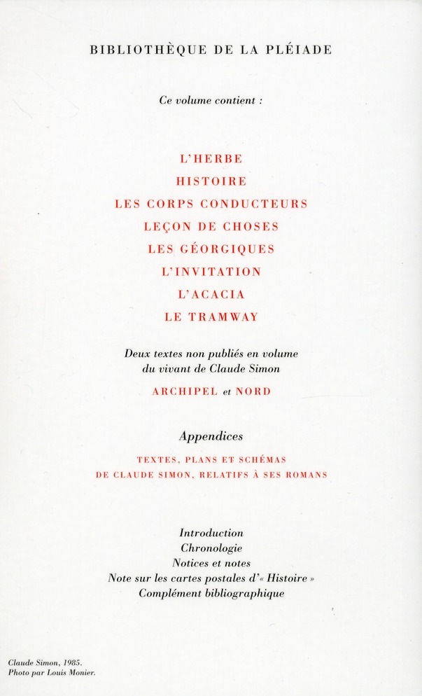 OEUVRES - VOL02 - SIMON CLAUDE - Gallimard