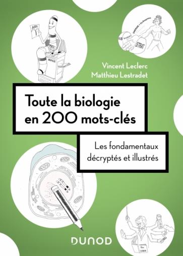 TOUTE LA BIOLOGIE EN 200 MOTS-CLES - LES FONDAMENTAUX DECRYPTES ET ILLUSTRES - LECLERC/LESTRADET - DUNOD