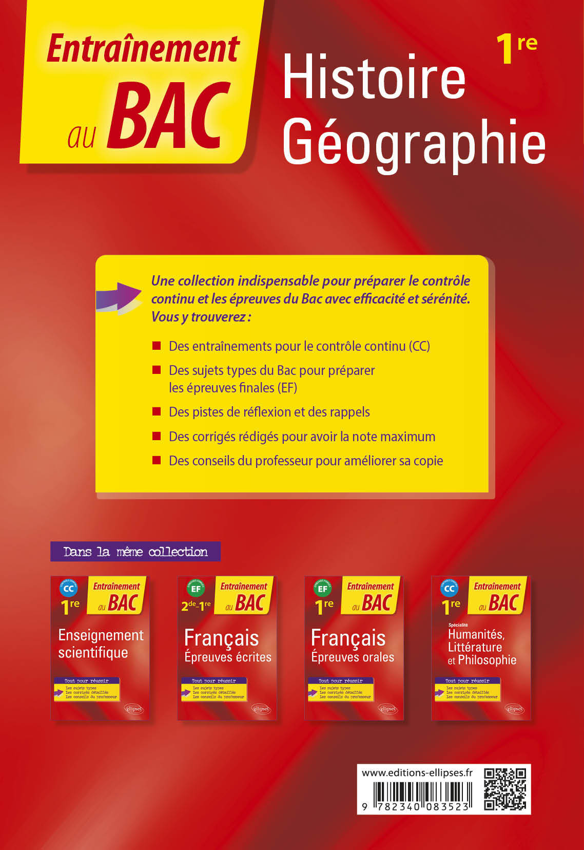 HISTOIRE-GEOGRAPHIE. PREMIERE - Brice Rabot - ELLIPSES