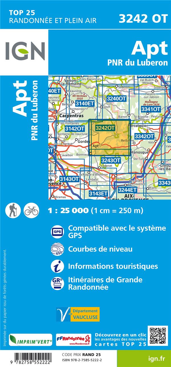 3242OT APT  PNR DU LUBERON - XXX - MICHELIN