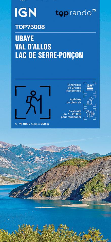 TOP75008 UBAYE.VAL D'ALLOS.LAC DE SERRE-PONCON - XXX - MICHELIN