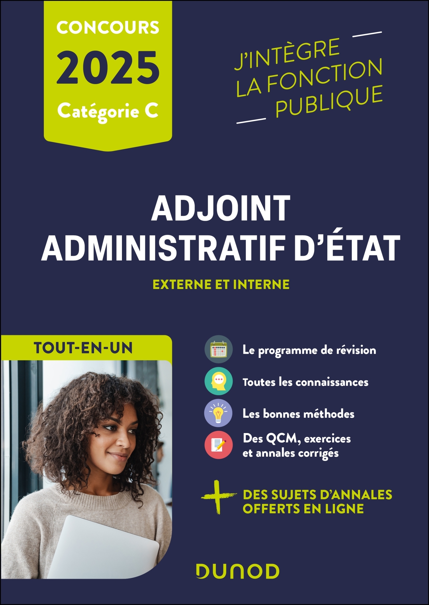 Concours Adjoint administratif d'Etat - 2025 - Externe et interne - Charmont Audrey, Lédé Stephen, Pelettier Corinne, Speller Marie-Virginie, Beyssade Sylvie - DUNOD