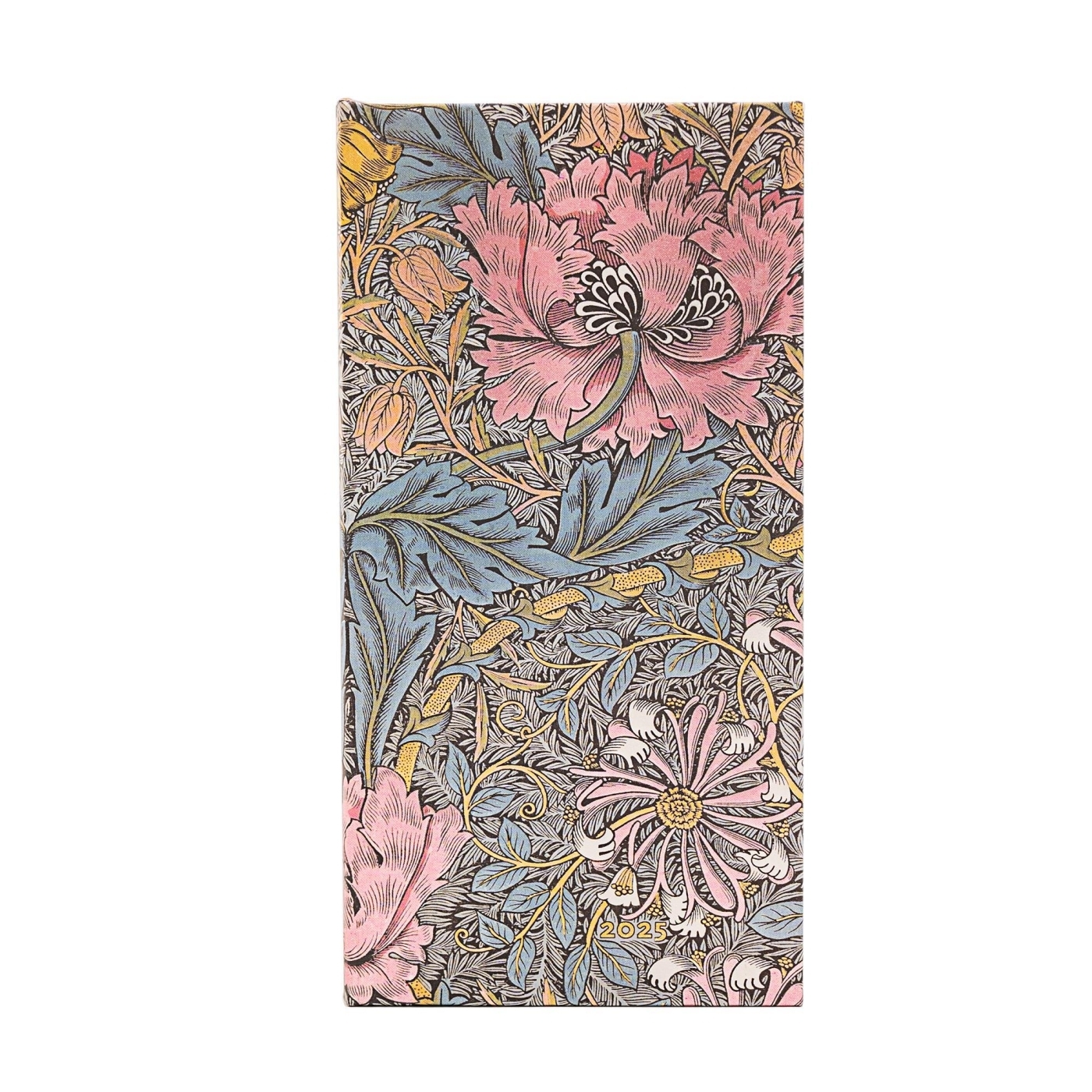12-Mois 2025 Morris Chevrefeuille Rose Slim HOR -  - PAPERBLANKS