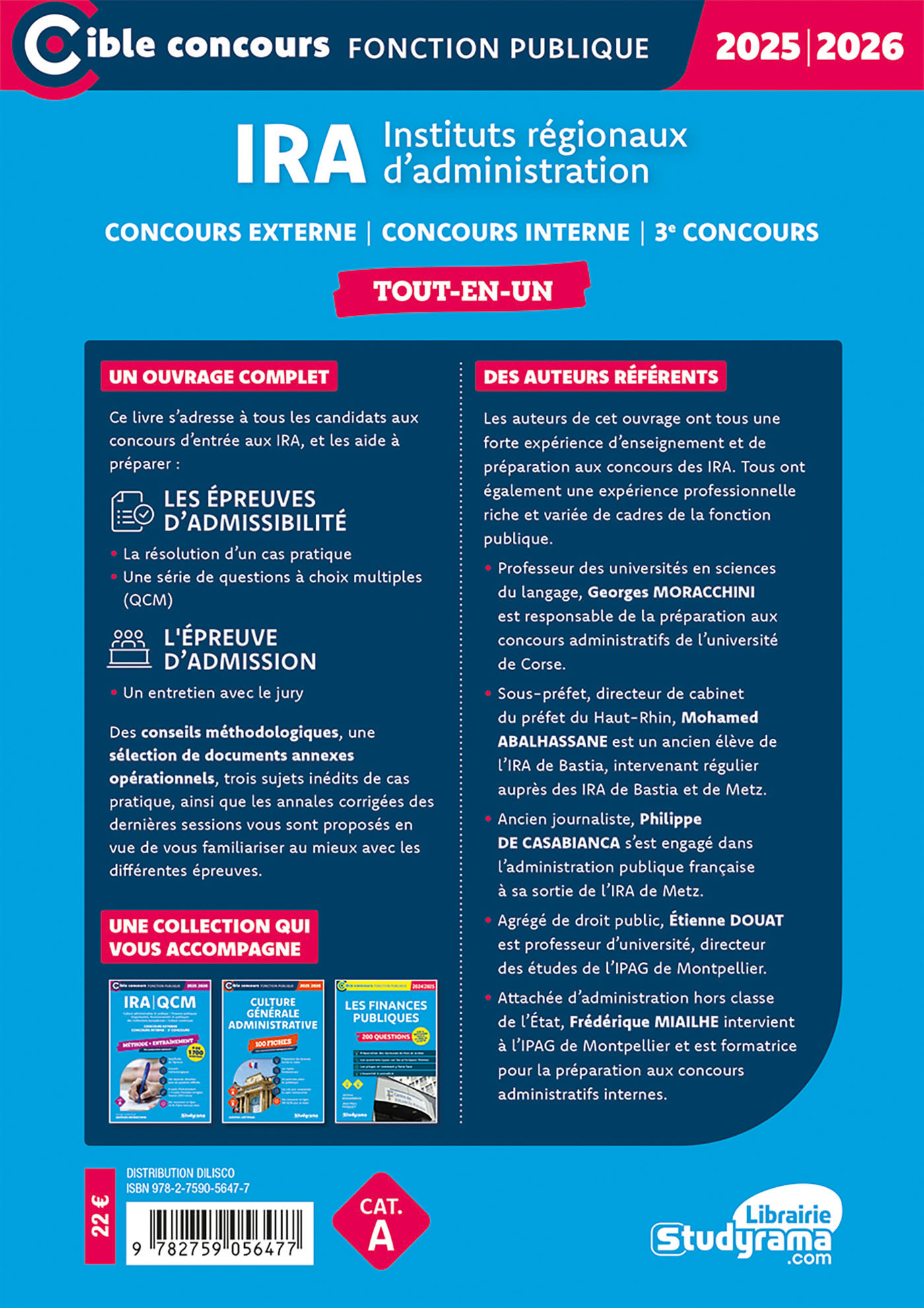 Concours des IRA – Thèmes d’actualité des politiques publiques d’État - GEORGES MORACCHINI - STUDYRAMA