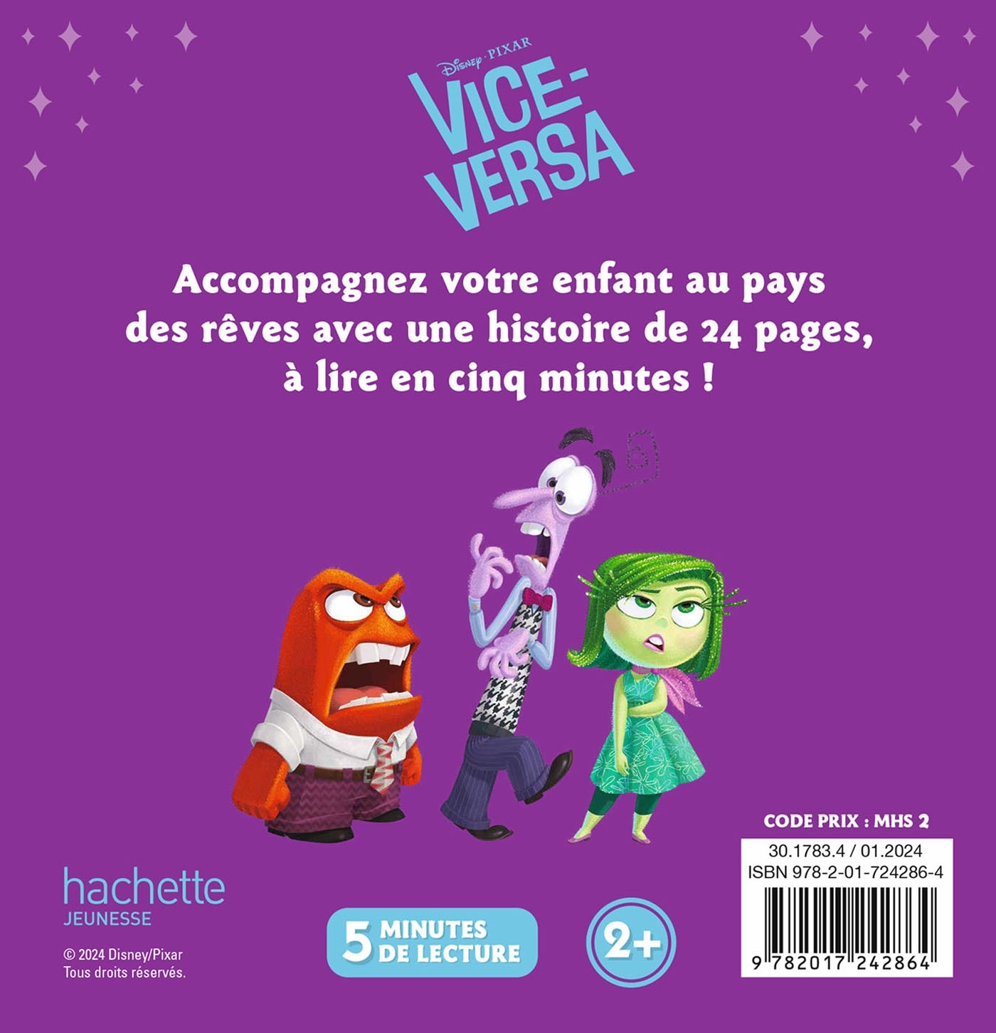 VICE-VERSA - MON HISTOIRE DU SOIR - L'HISTOIRE DU FILM - DISNEY PIXAR - XXX - DISNEY HACHETTE