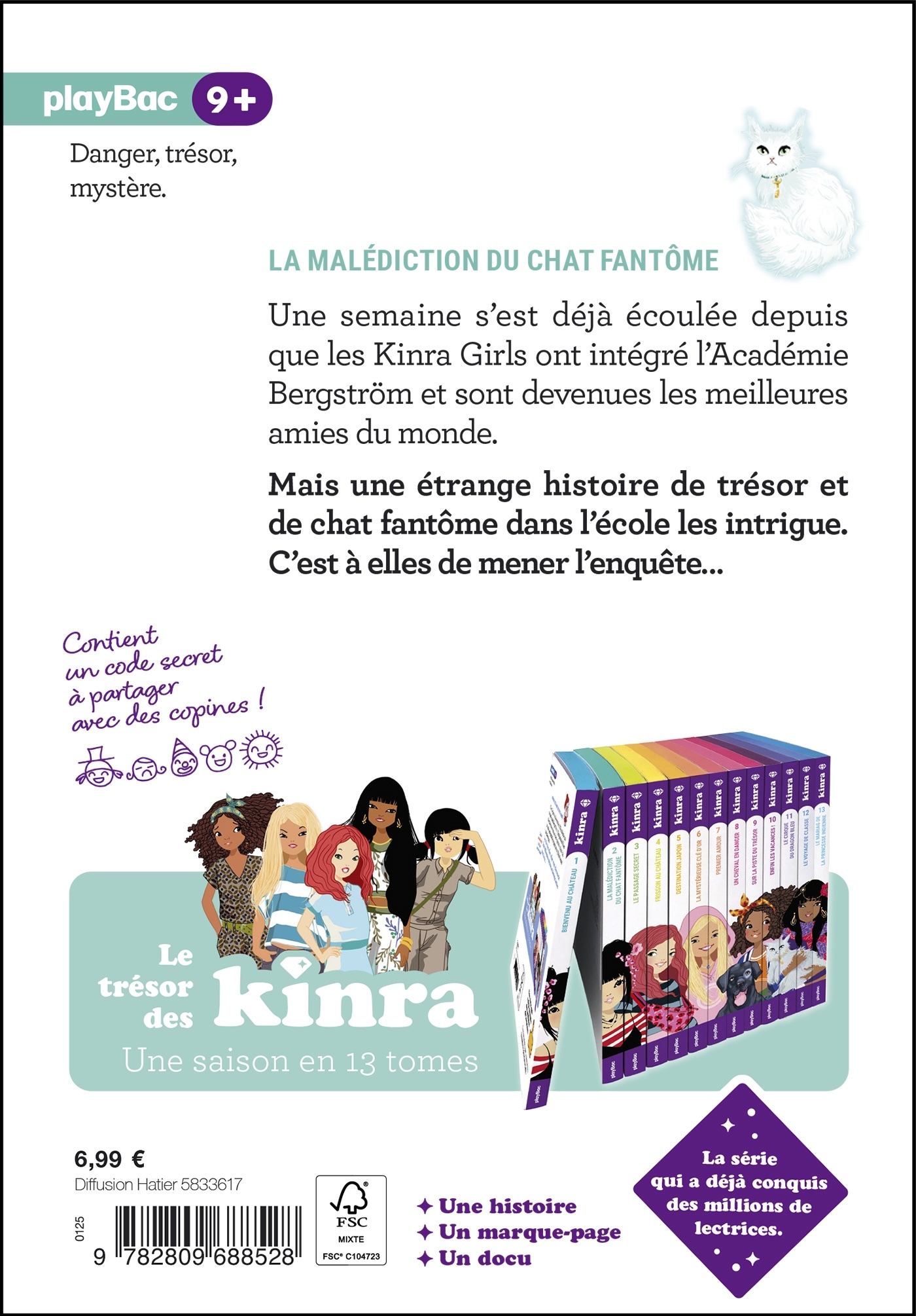KINRA GIRLS LE TRÉSOR DES KINRA - LA MALÉDICTION DU CHAT FANTÔME - TOME 2 NOUVELLE ÉDITION - MOKA - PLAY BAC
