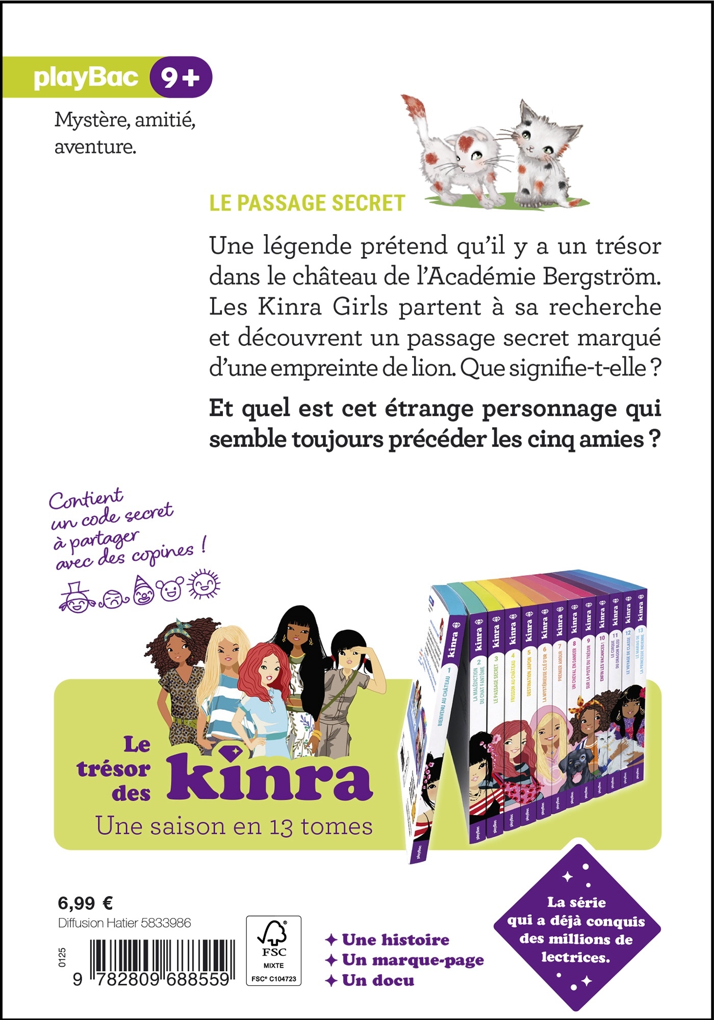 KINRA GIRLS LE TRÉSOR DES KINRA - LE PASSAGE SECRET - TOME 3 NOUVELLE ÉDITION - MOKA - PLAY BAC