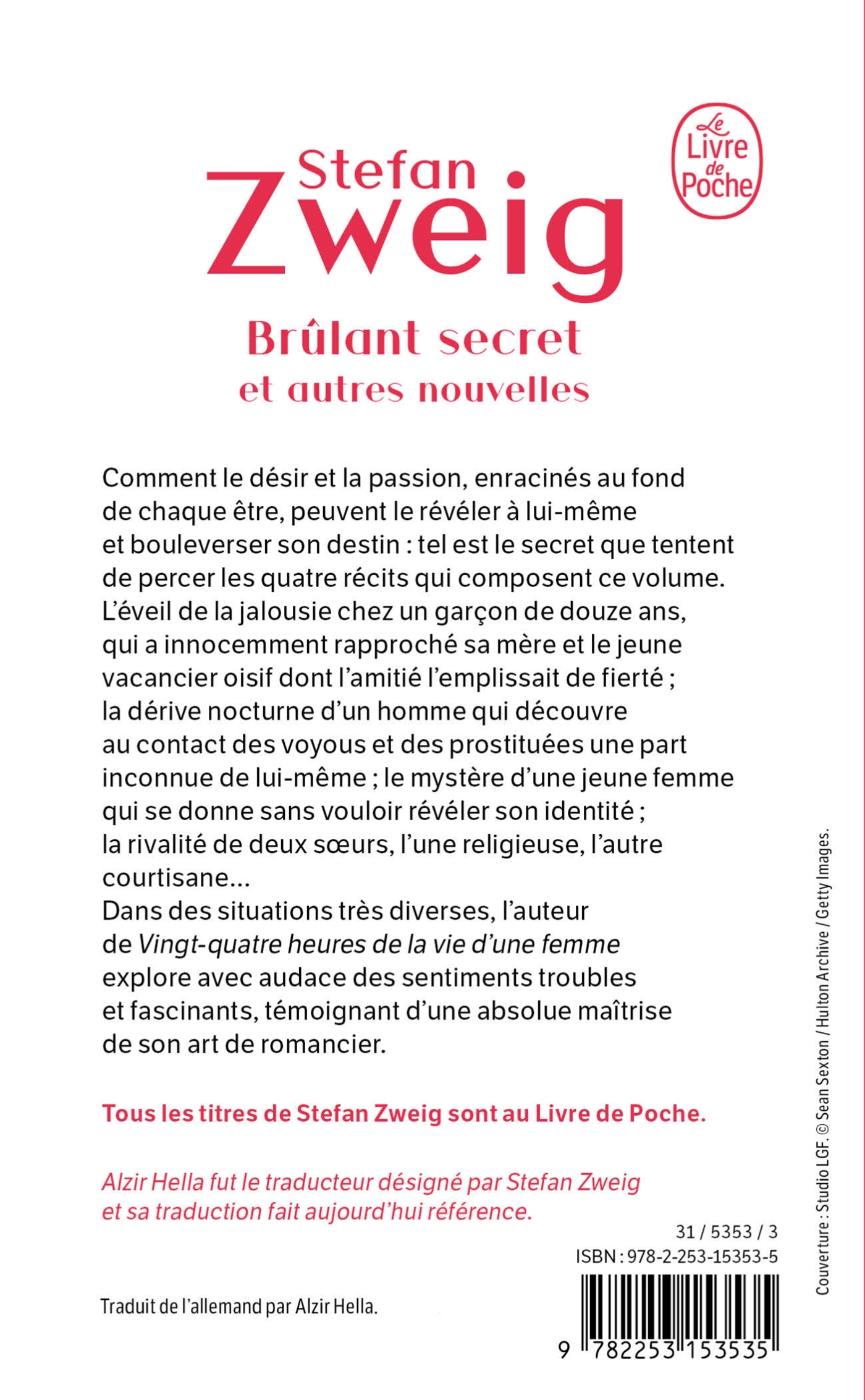 Brûlant secret et autres nouvelles - Stefan Zweig - LGF