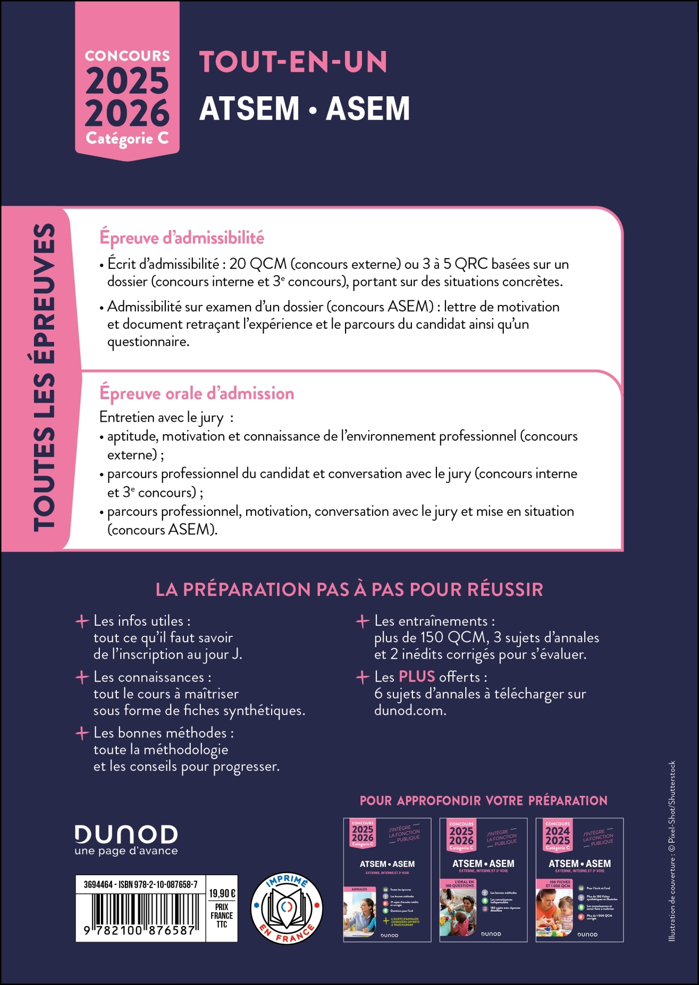 Concours ATSEM ASEM  - Tout-en-un - 2025-2026 - Corinne Pelletier - DUNOD