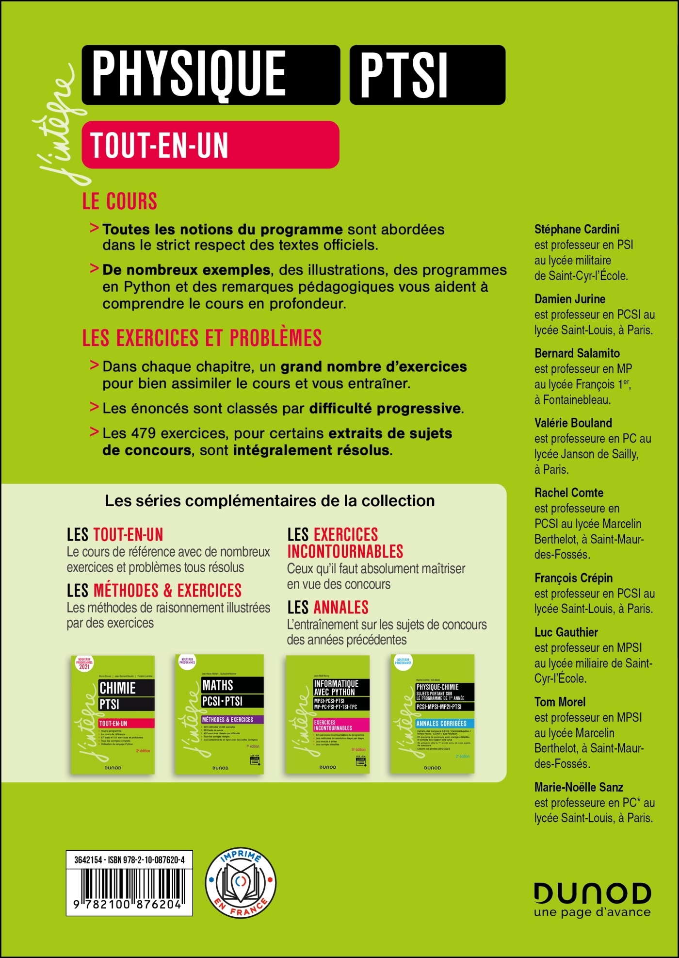 Physique tout-en-un PTSI - 3e éd. - Stéphane Cardini - DUNOD