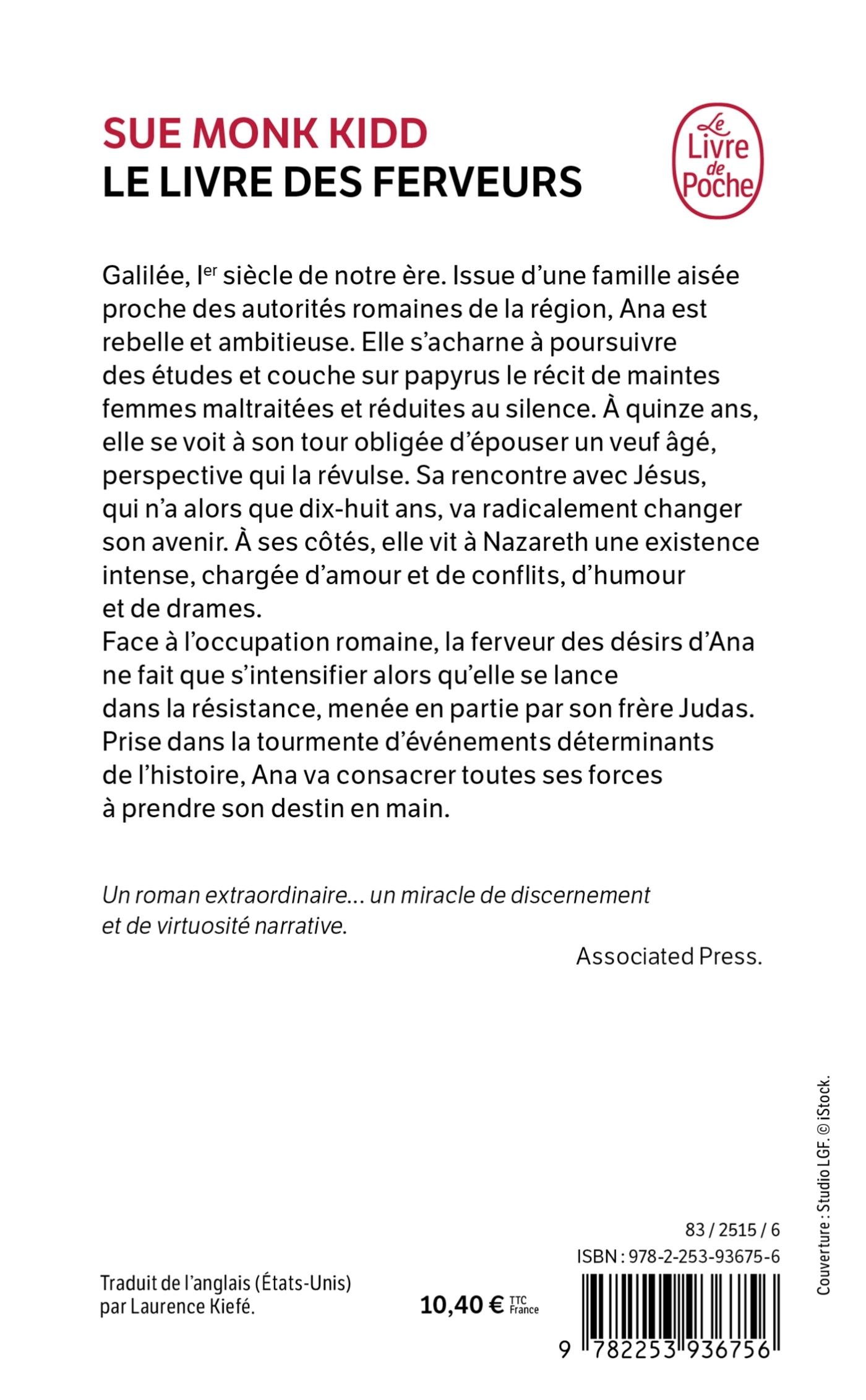 Le Livre des ferveurs - Sue Monk Kidd - LGF