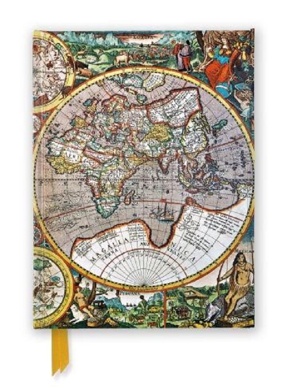 Pieter Van Den Keere: Antique Map of the World (Foiled Journal) -  Collectif,   - FLAME TREE