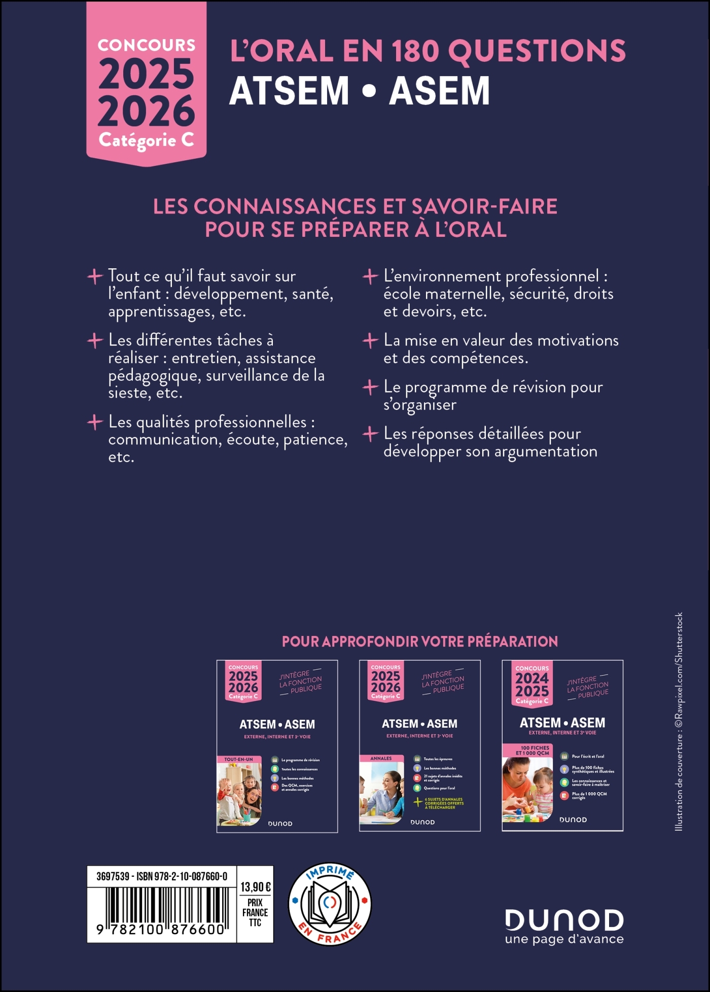 Concours ATSEM/ASEM L'oral en 180 questions 2025-2026 - Corinne Pelletier - DUNOD