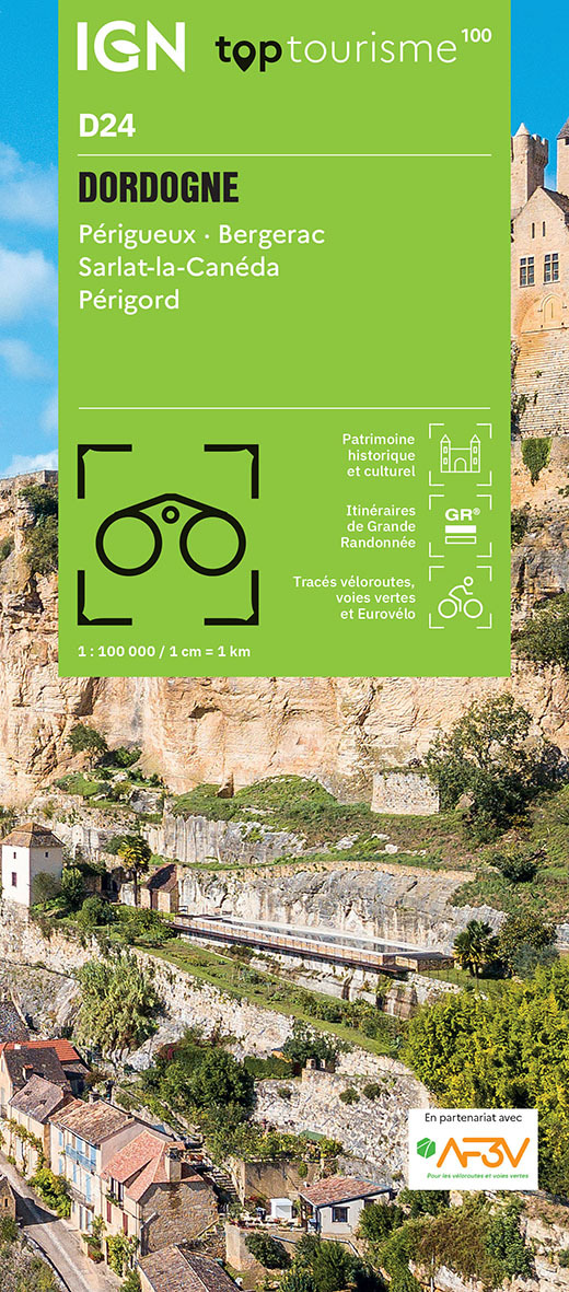 TOP100D24 - DORDOGNE Périgueux · Bergerac Sarlat-la-Canéda Périgord -  - IGN