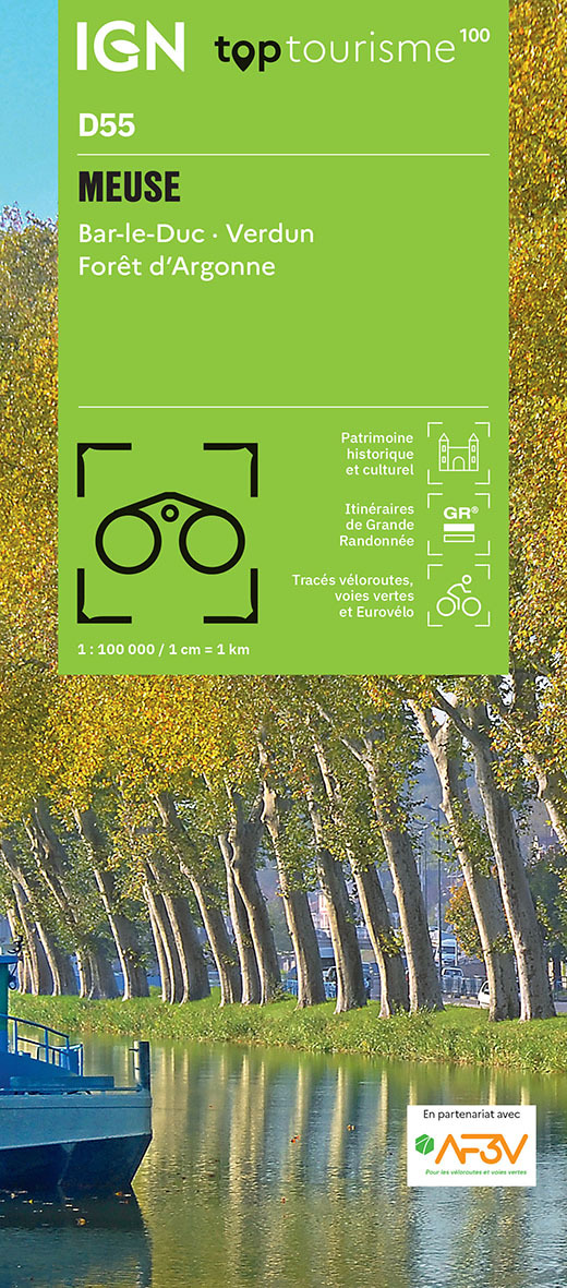 TOP100D55 - MEUSE Bar-le-Duc · Verdun Forêt d'Argonne -  - IGN