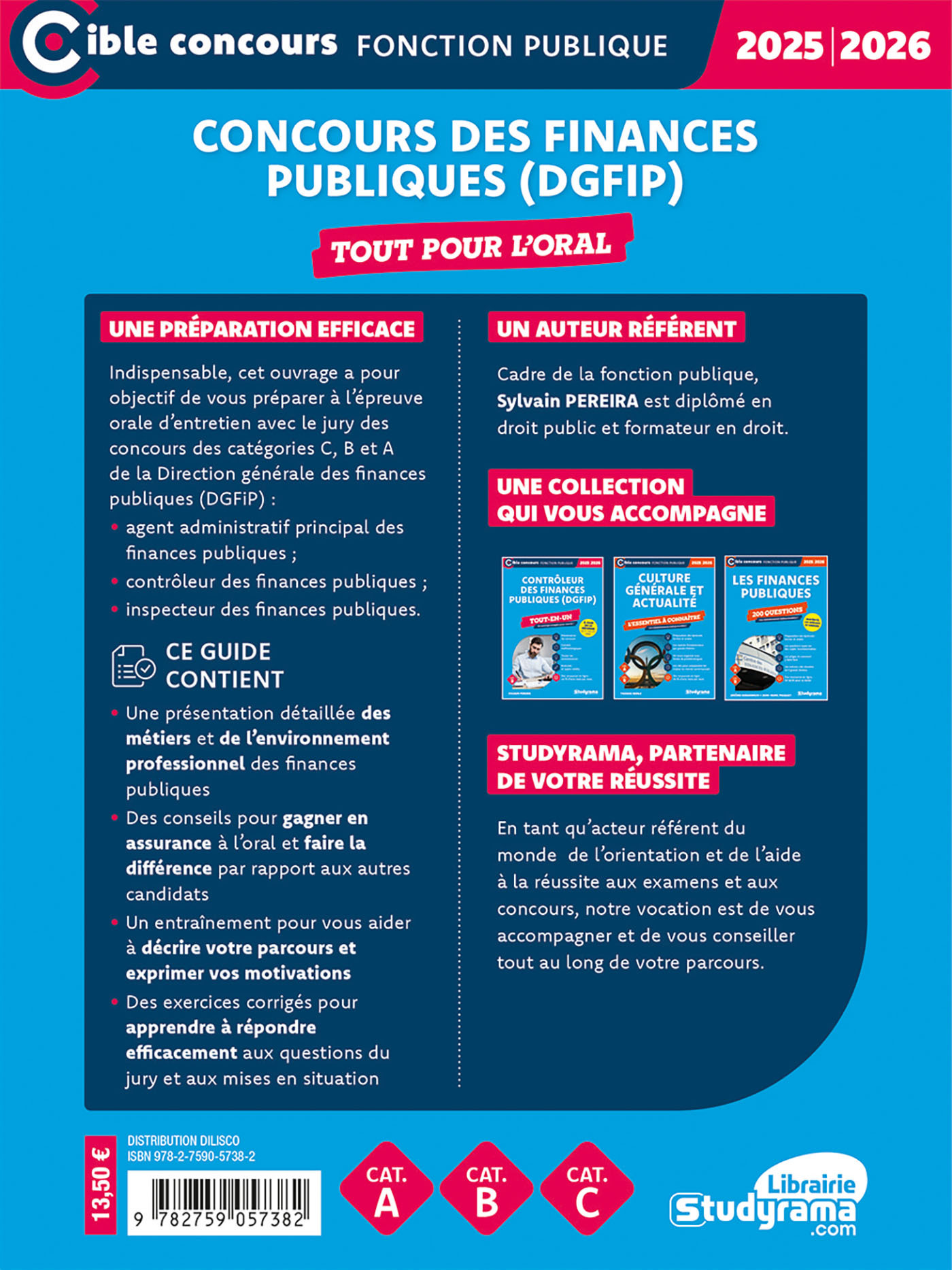 Concours des finances publiques (DGFiP) – Tout pour l’oral (Édition 2025-2026) - Sylvain Pereira - STUDYRAMA