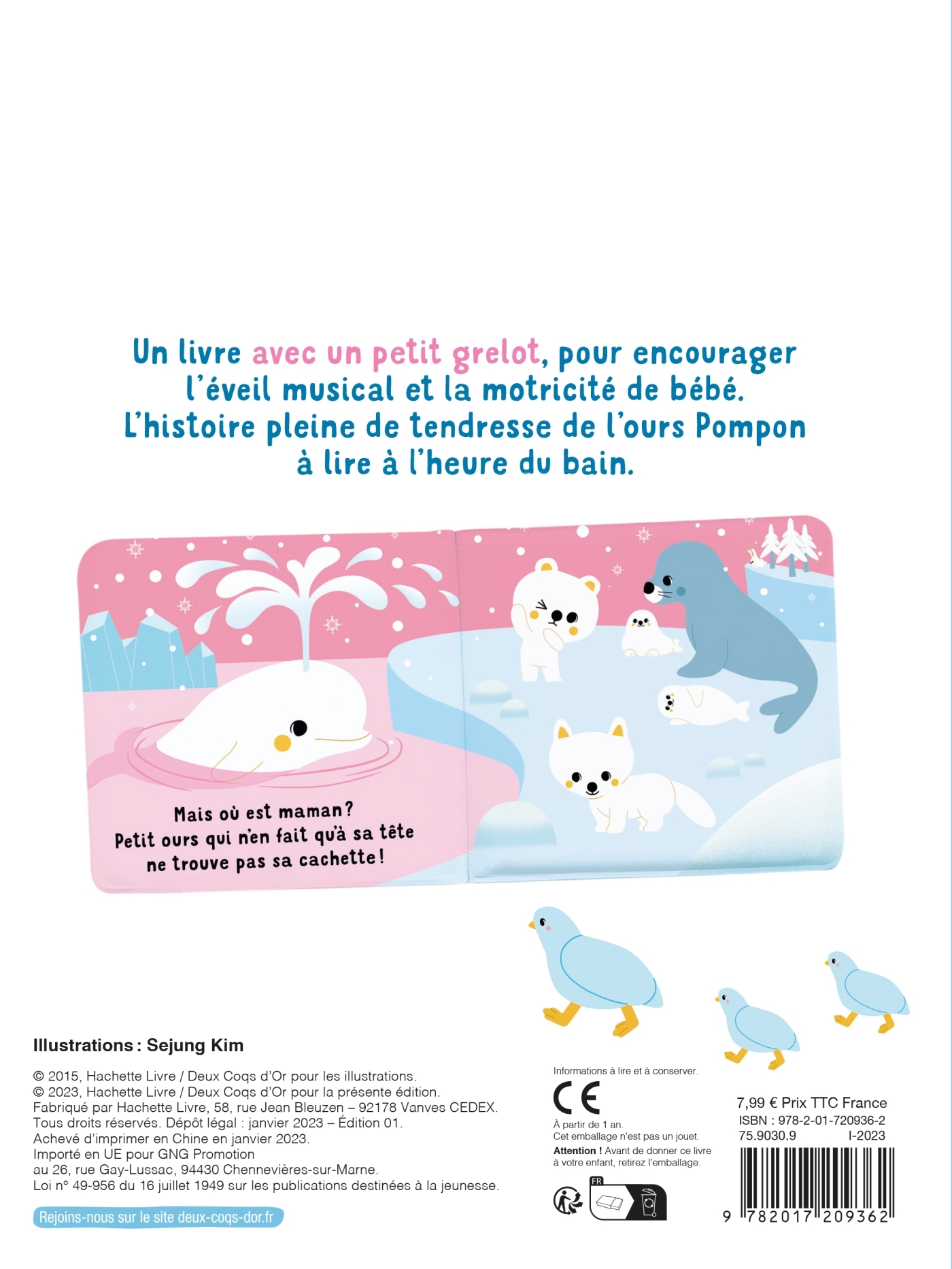 Mon livre bain - Avec maman - avec un grelot - Sophie de Mullenheim, Kim Sejung, Sophie de Mullenheim, Kim Sejung - DEUX COQS D OR