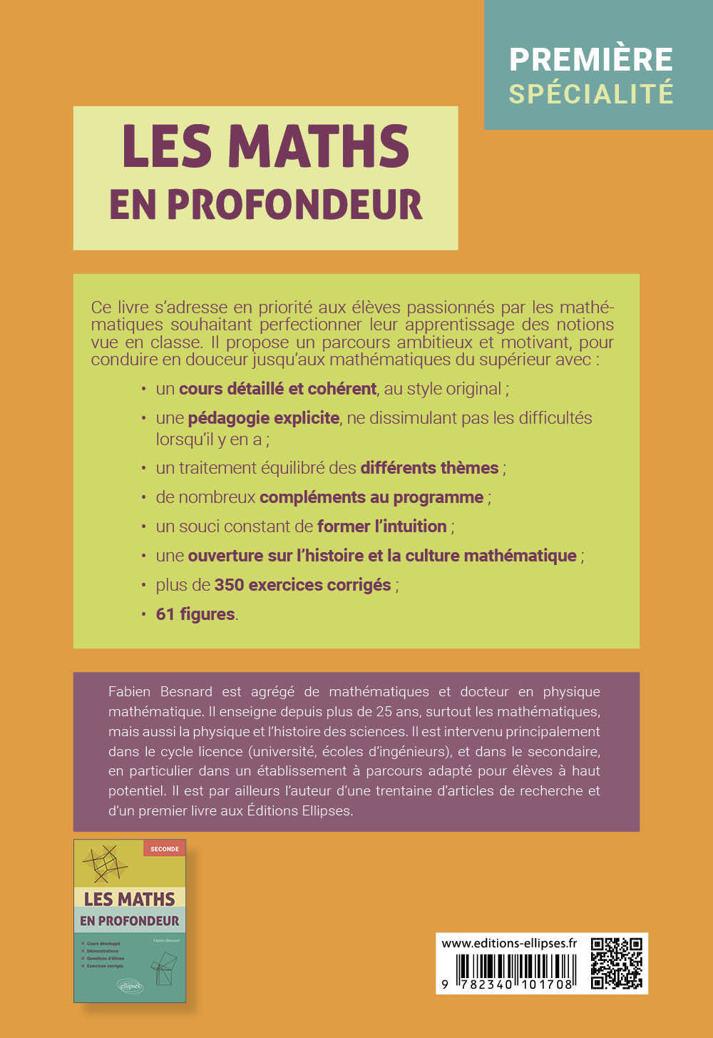 Les Maths en profondeur - Spé Première - Fabien Besnard - ELLIPSES