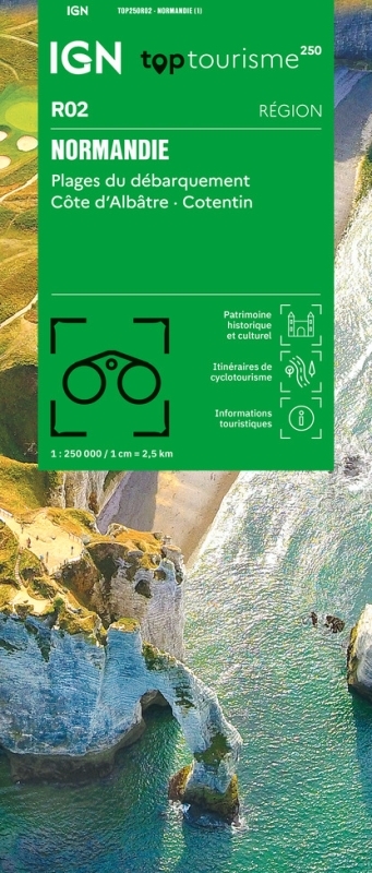 TOP250R02 - NORMANDIE / PLAGES DU DEBARQUEMENT / COTE D'ALBATRE -  - IGN