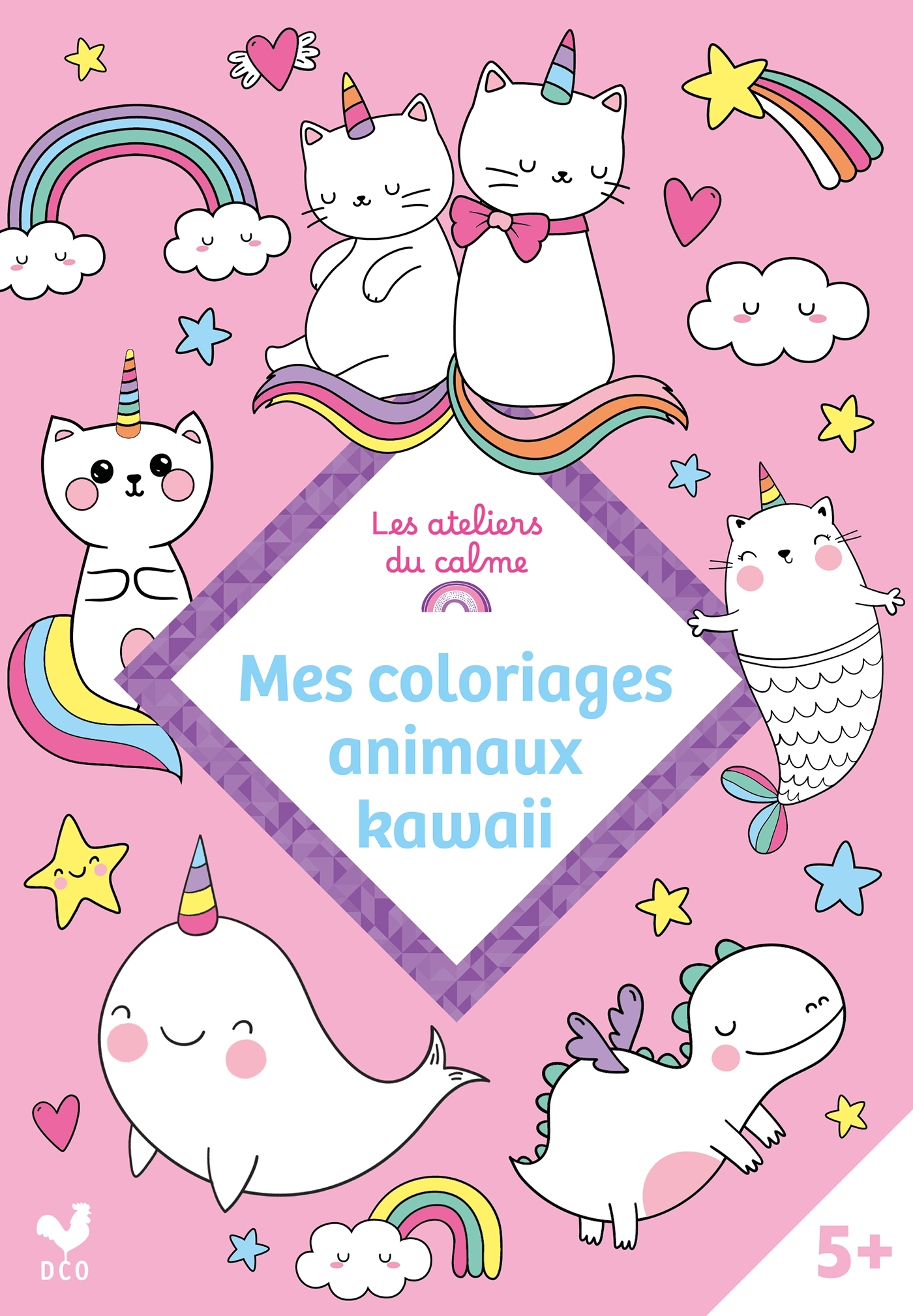 Mes coloriages animaux kawaii - Amandine Notaert - DEUX COQS D OR