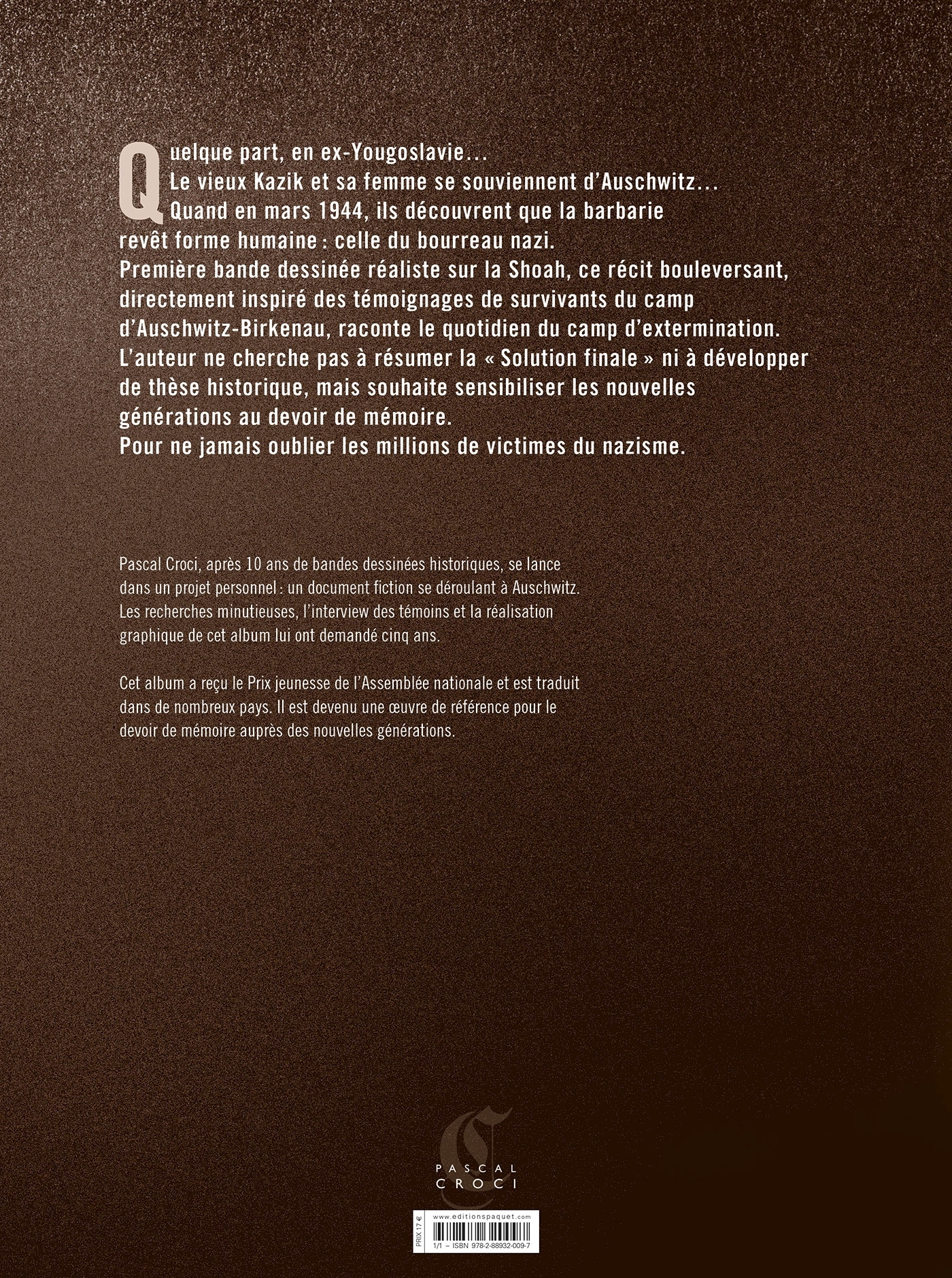 Auschwitz - Pascal Croci - PAQUET