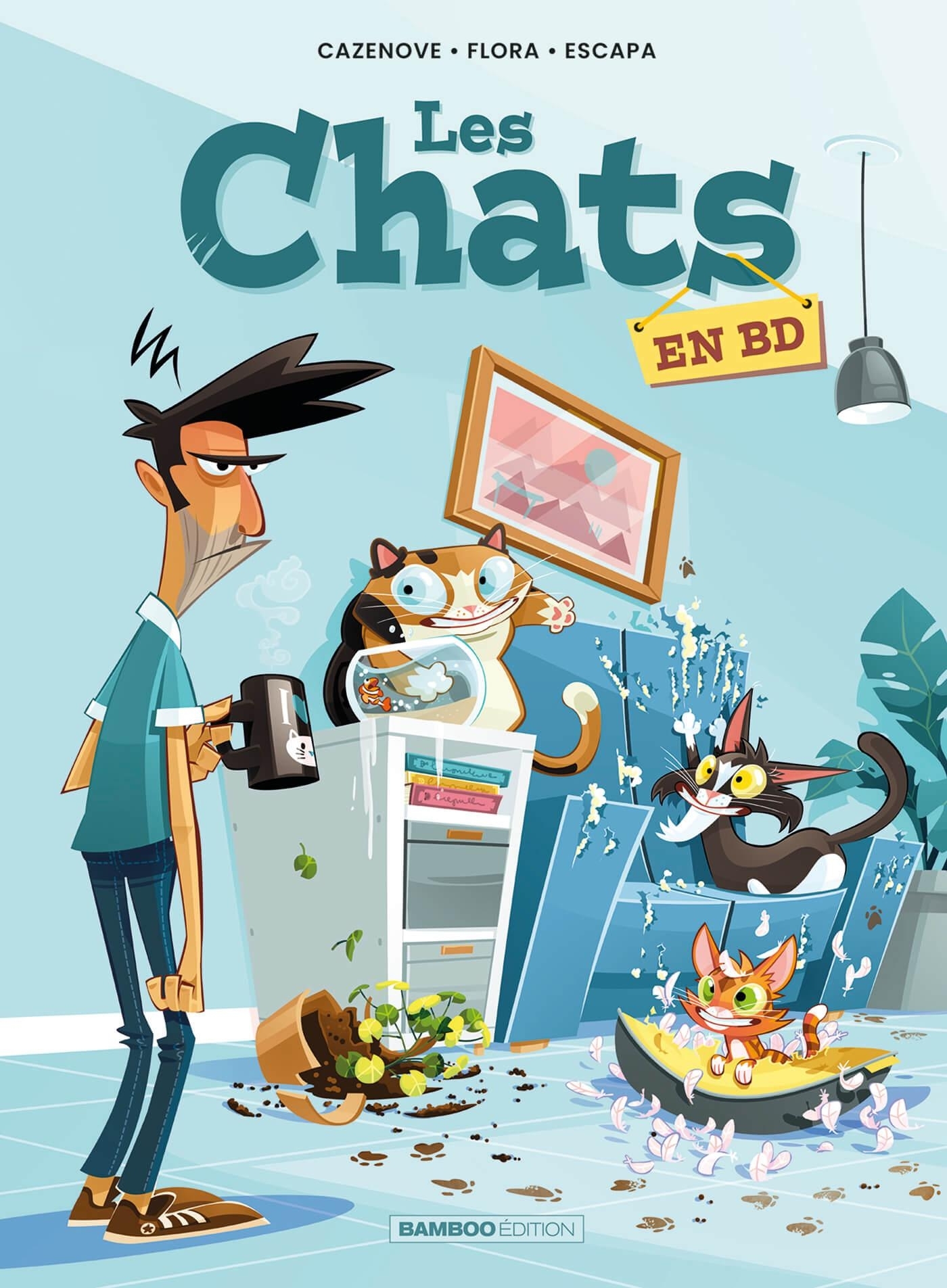 Les Chats en BD - tome 02 - Christophe Cazenove,  Flora, Stéphane ESCAPA, Christophe Cazenove,  Flora, Stéphane ESCAPA - BAMBOO