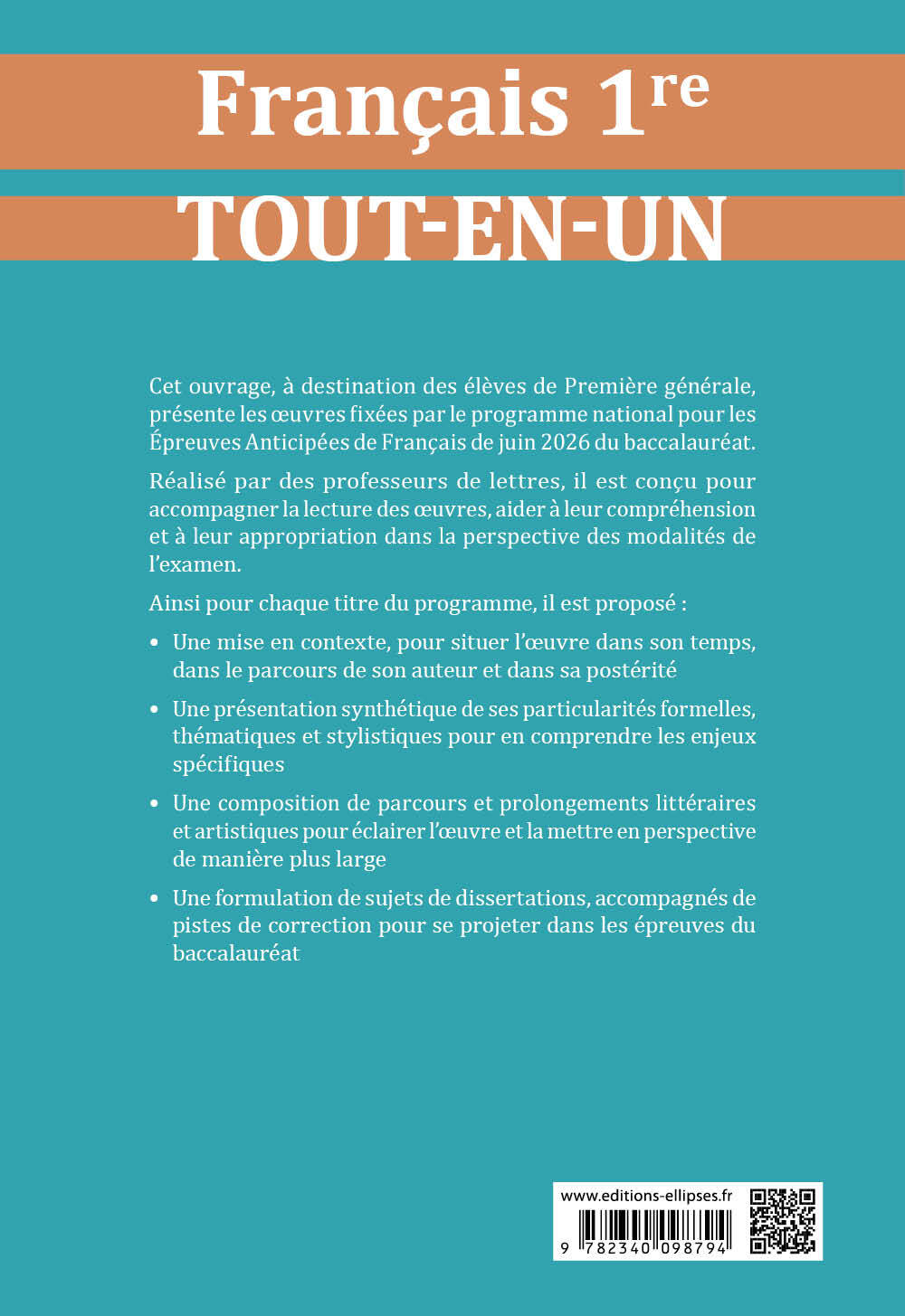 Français. Première. Tout-en-un sur les œuvres au programme du bac - Émilie Stouder - ELLIPSES