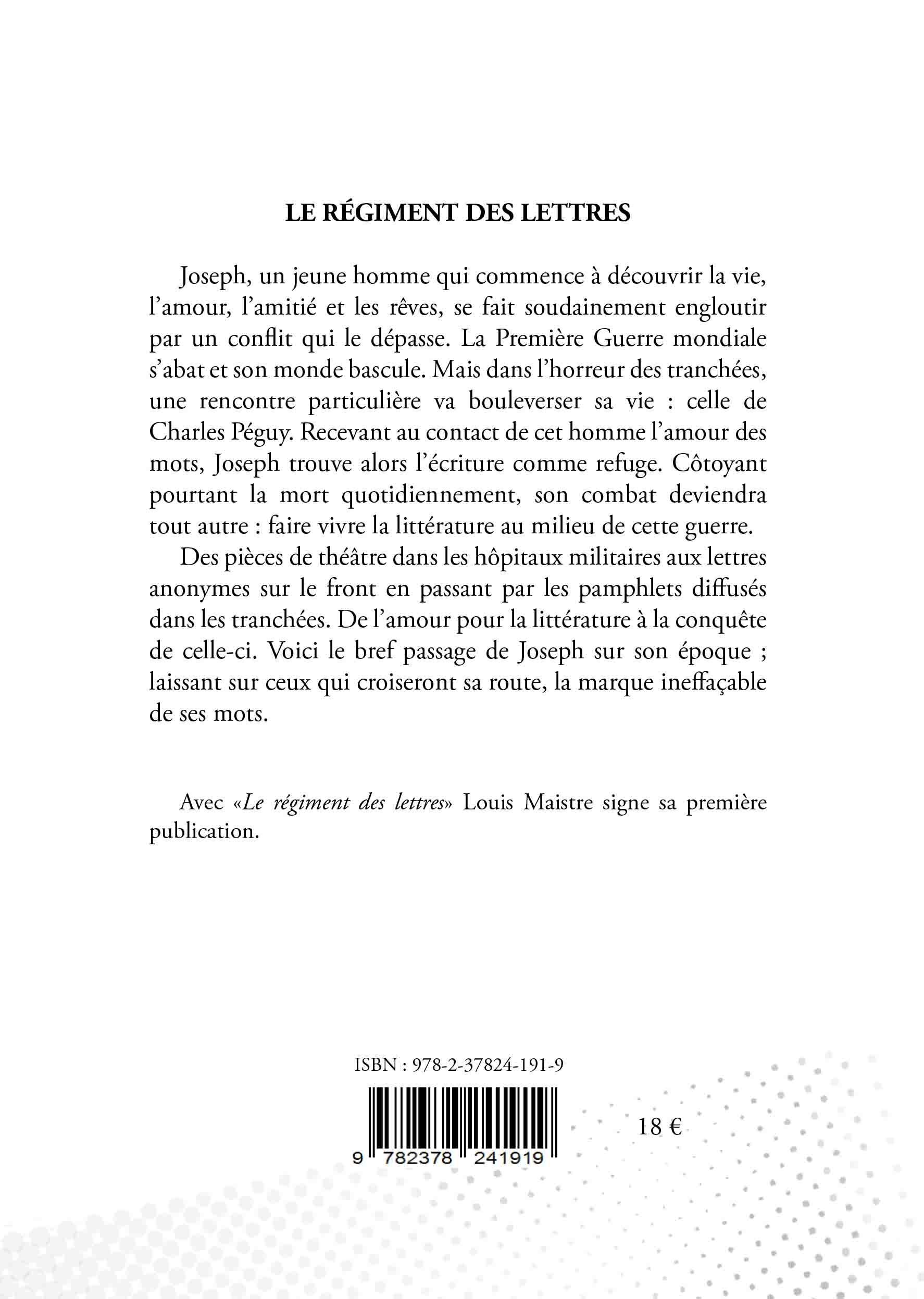 Le régiment des lettres - Louis Maistre - PUBLIWIZ