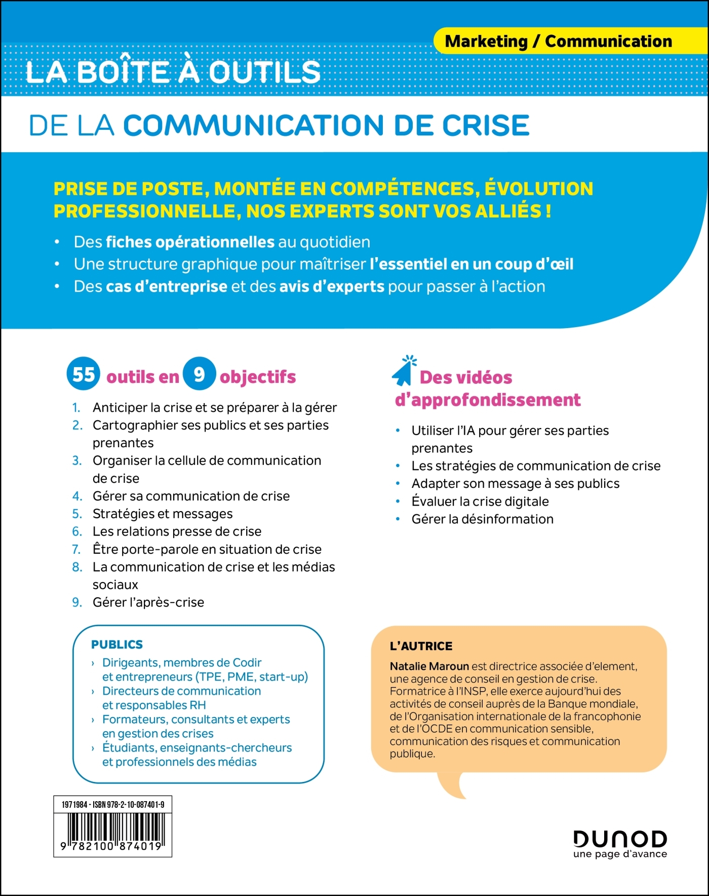 La boîte à outils de la Communication de crise - Natalie Maroun - DUNOD