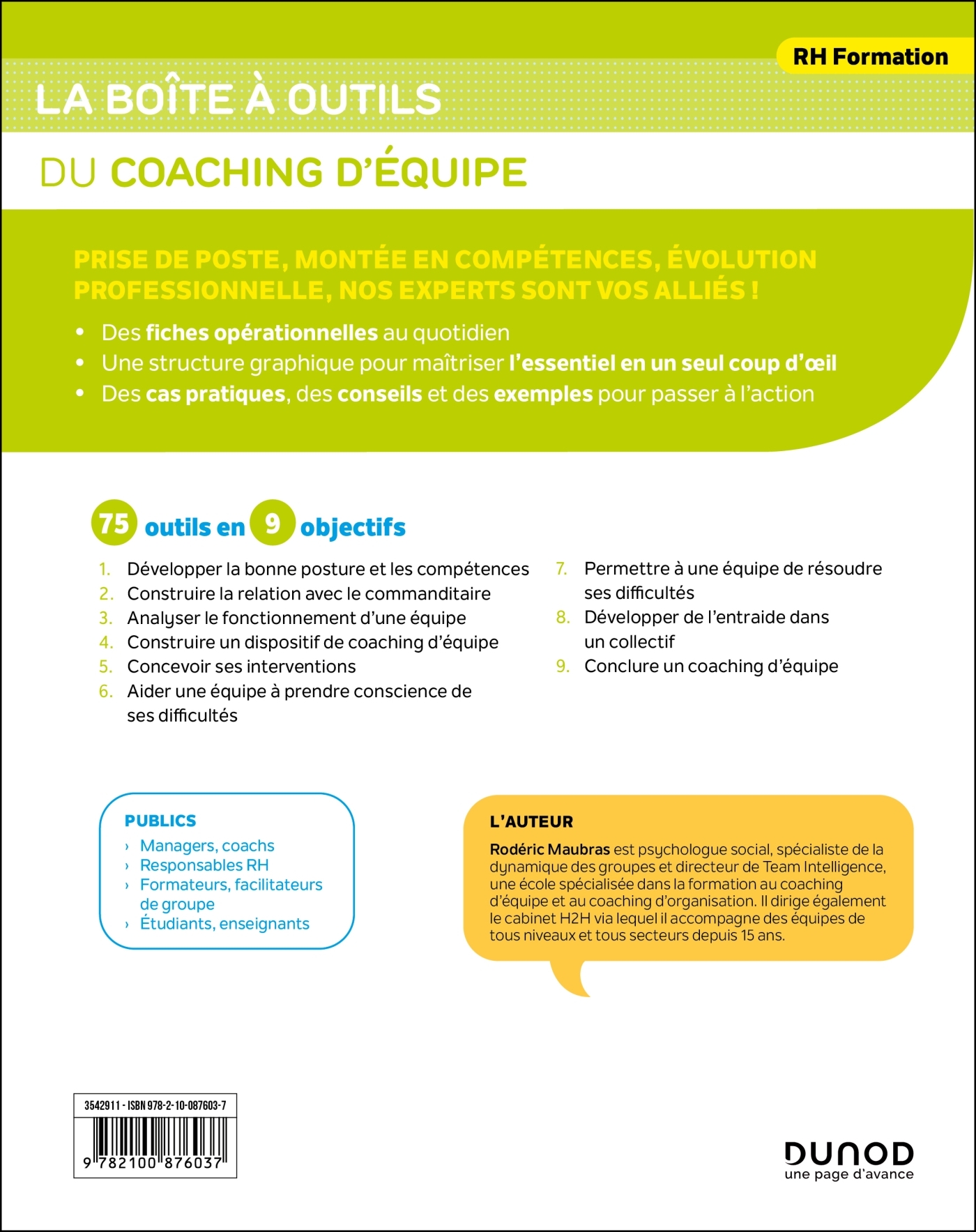 La boîte à outils du coaching d'équipe - Rodéric Maubras - DUNOD
