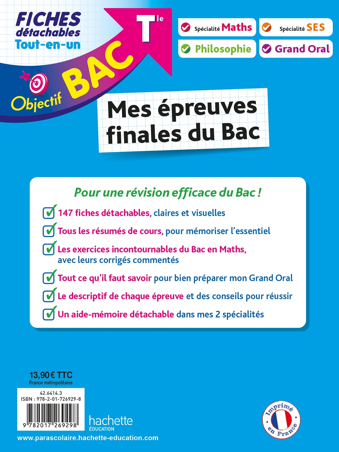 Objectif BAC Fiches Tout-en-un Tle Spé Maths+ spé SES + Philo + Grand Oral - Isabelle De Lisle, Mikaël Garandeau, Eric Marquer, Sylvie Beauthier, Dominique Dejean, Olivier Thierry, Isabelle De Lisle, Mikaël Garandeau, Eric Marquer, Sylvie Beauthier, Domin
