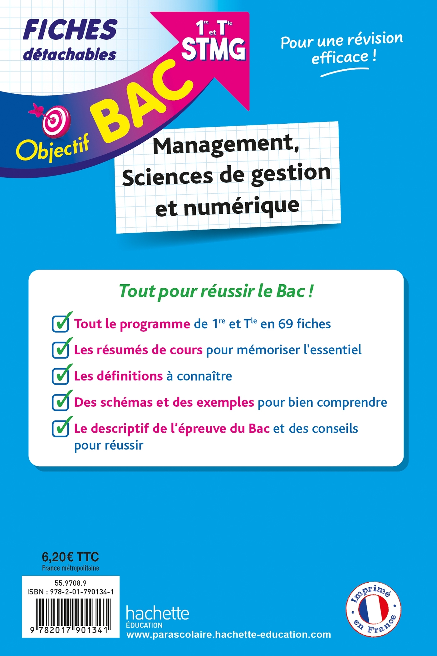 Objectif BAC Fiches 1re et Term STMG Management, Sciences de gestion et numérique - N. Bloch, Delphine Roberjot Duthion - HACHETTE EDUC