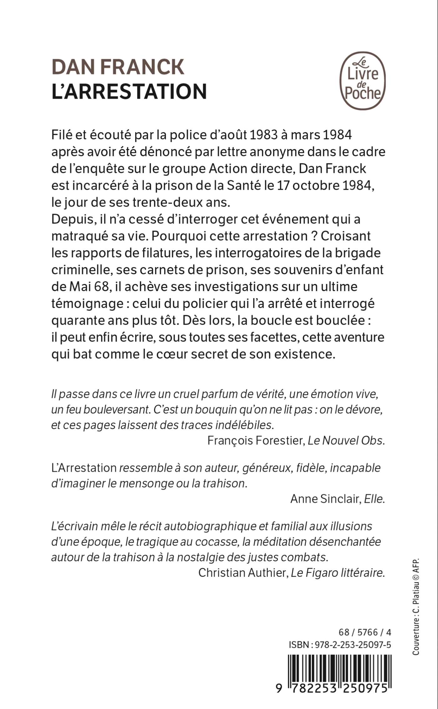 L'Arrestation - Dan Franck, Dan Franck - LGF