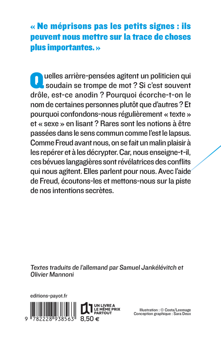 Les lapsus - Sigmund Freud, Olivier Mannoni, Sigmund Freud, Olivier Mannoni - PAYOT