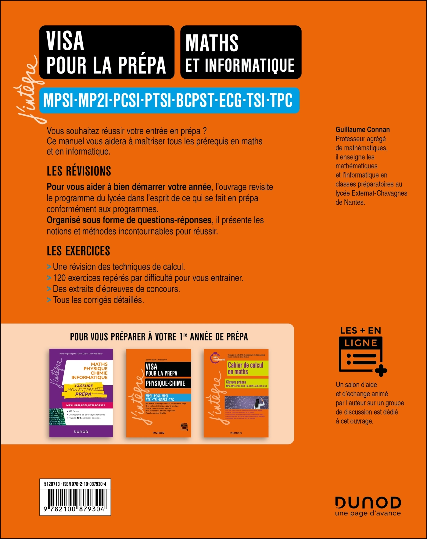 Maths et informatique, Visa pour la prépa prépa - CONNAN GUILLAUME - DUNOD