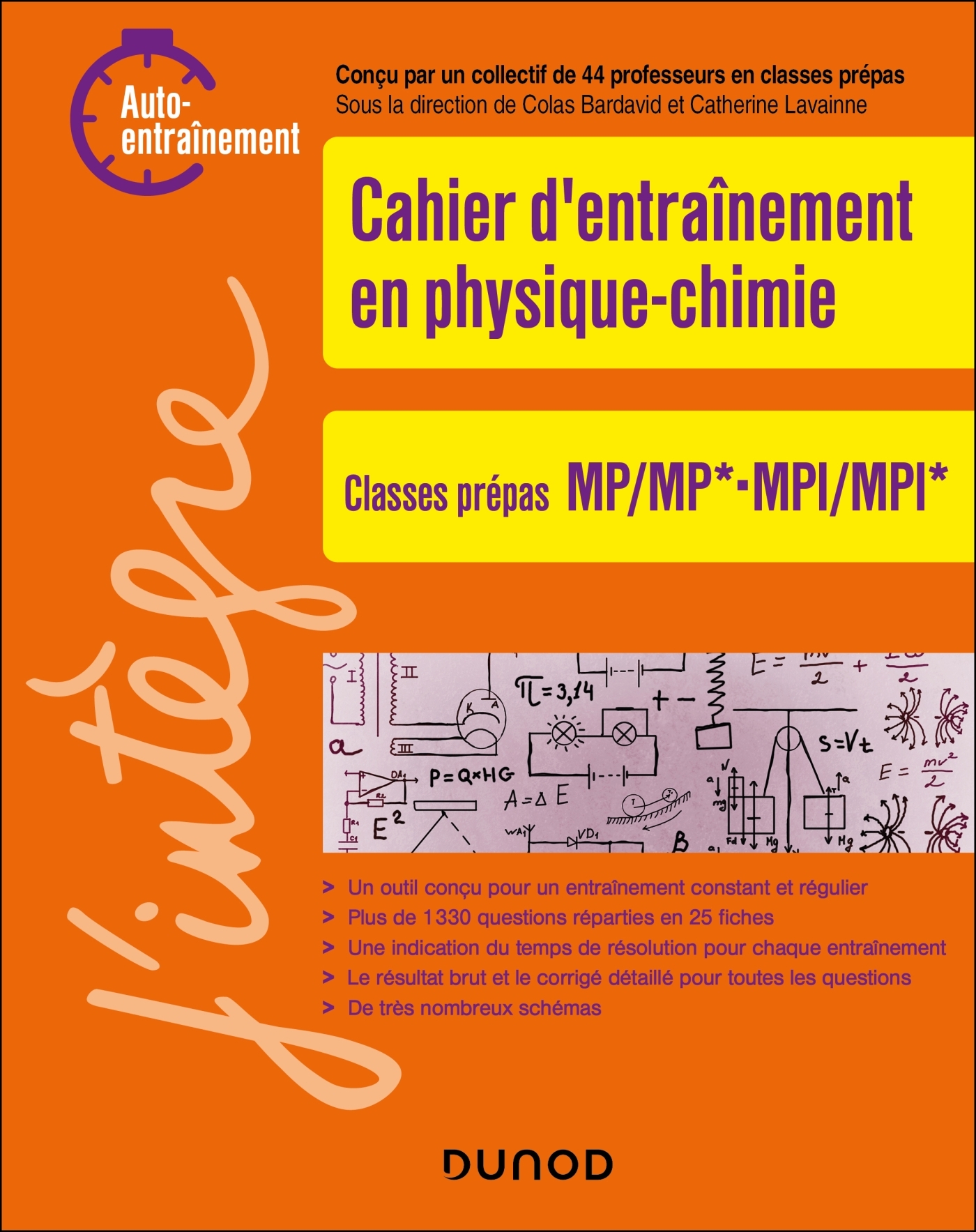 Cahier d'entrainement en physique-chimie MP-MPI - BARDAVID COLAS - DUNOD
