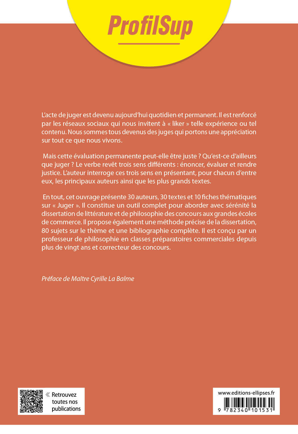 Littérature, philosophie. Prépa ECG. Thème concours 2026. Juger - LA BALME DENIS - ELLIPSES