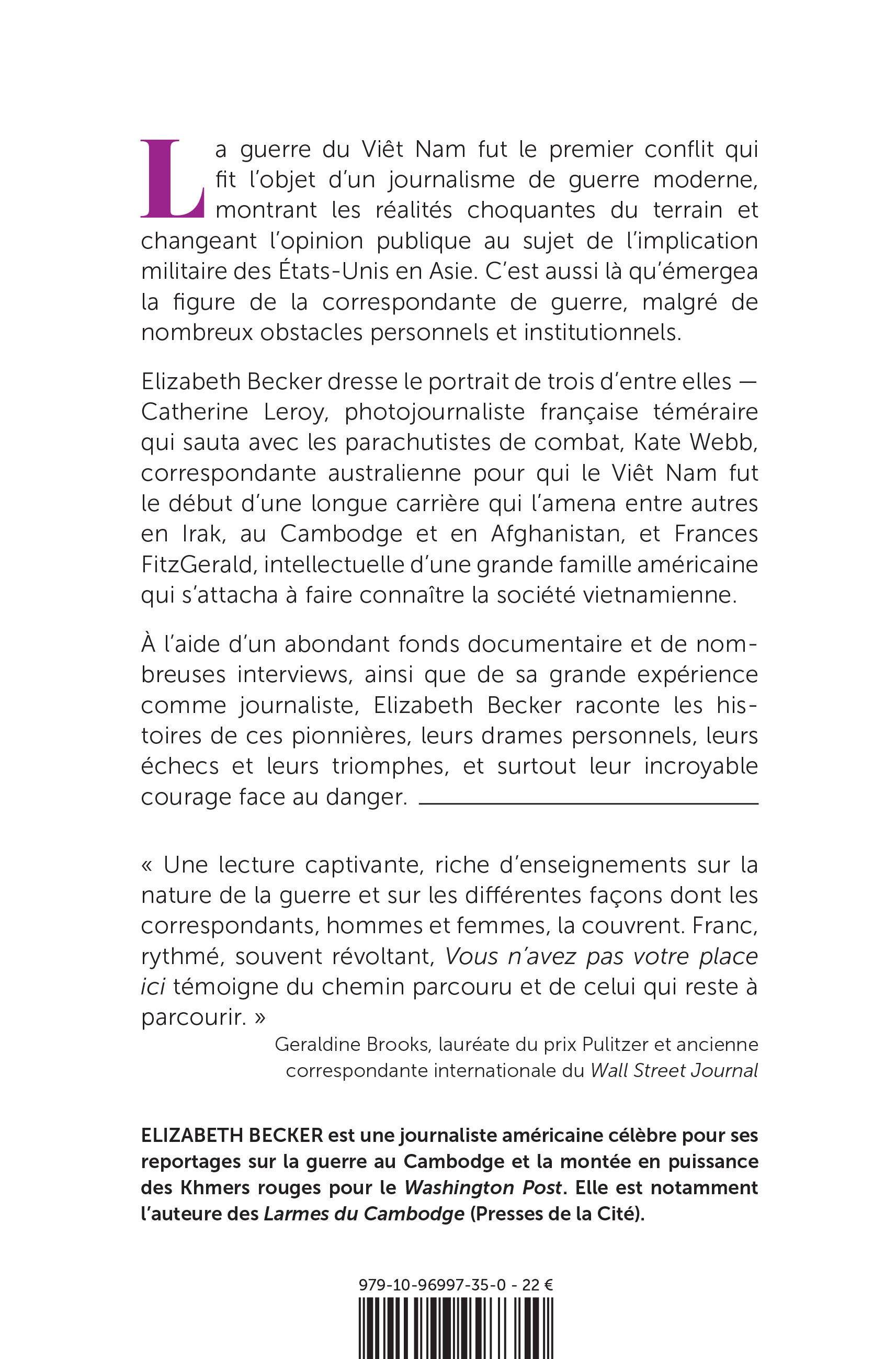 Vous n’avez pas votre place ici - Elizabeth Becker - OMBLAGES