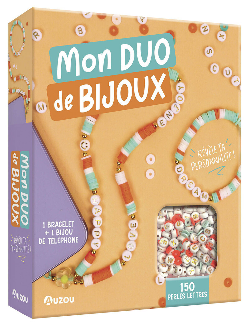 Mon duo de bijoux - 1 bracelet + 1 bijou de téléphone - Révèle ta personnalité ! -  - AUZOU