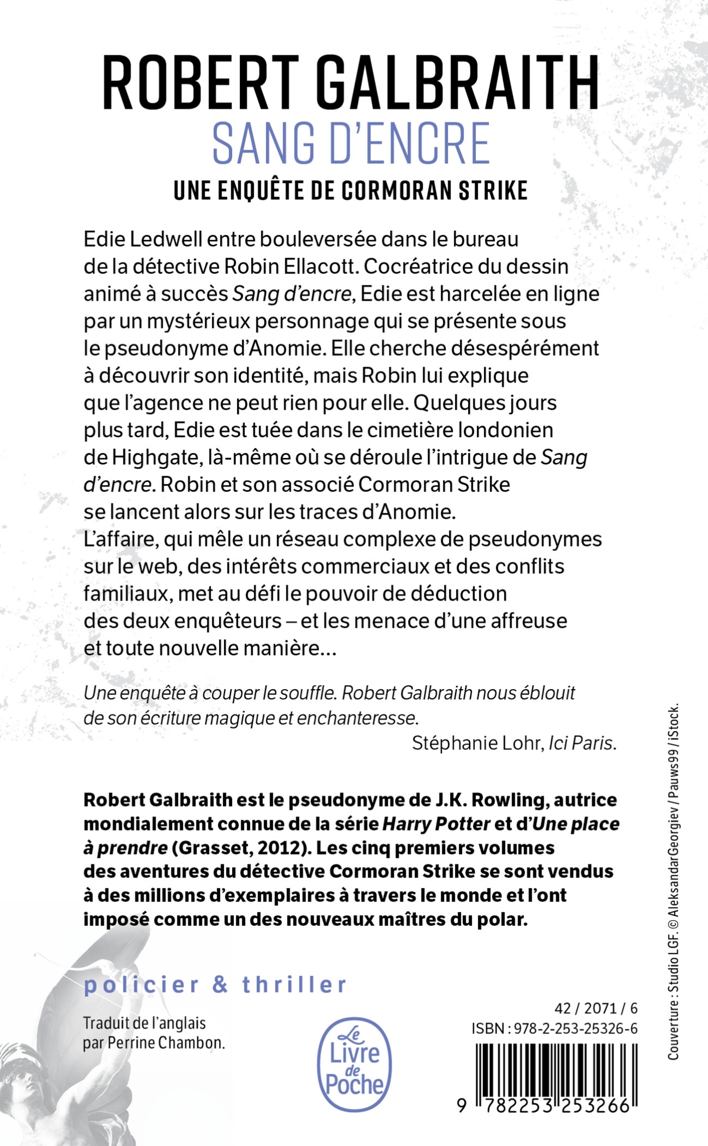 Sang d'encre - Robert Galbraith - LGF