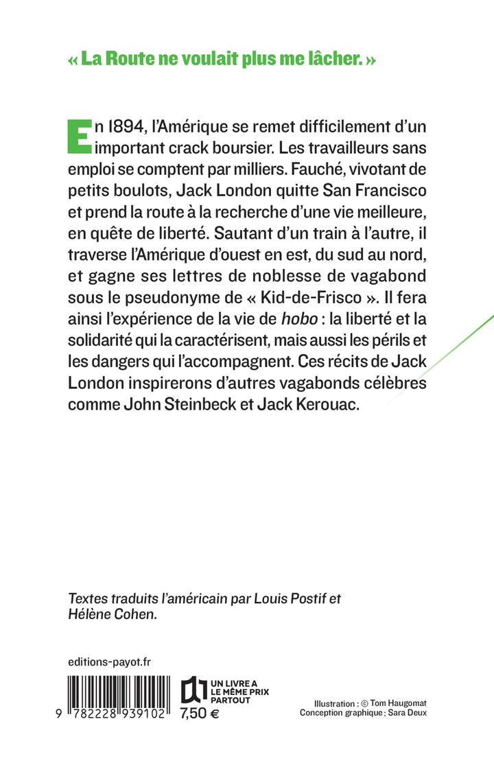 L'art de voyager sans billet - Jack London, Louis Postif, Hélène Cohen - PAYOT