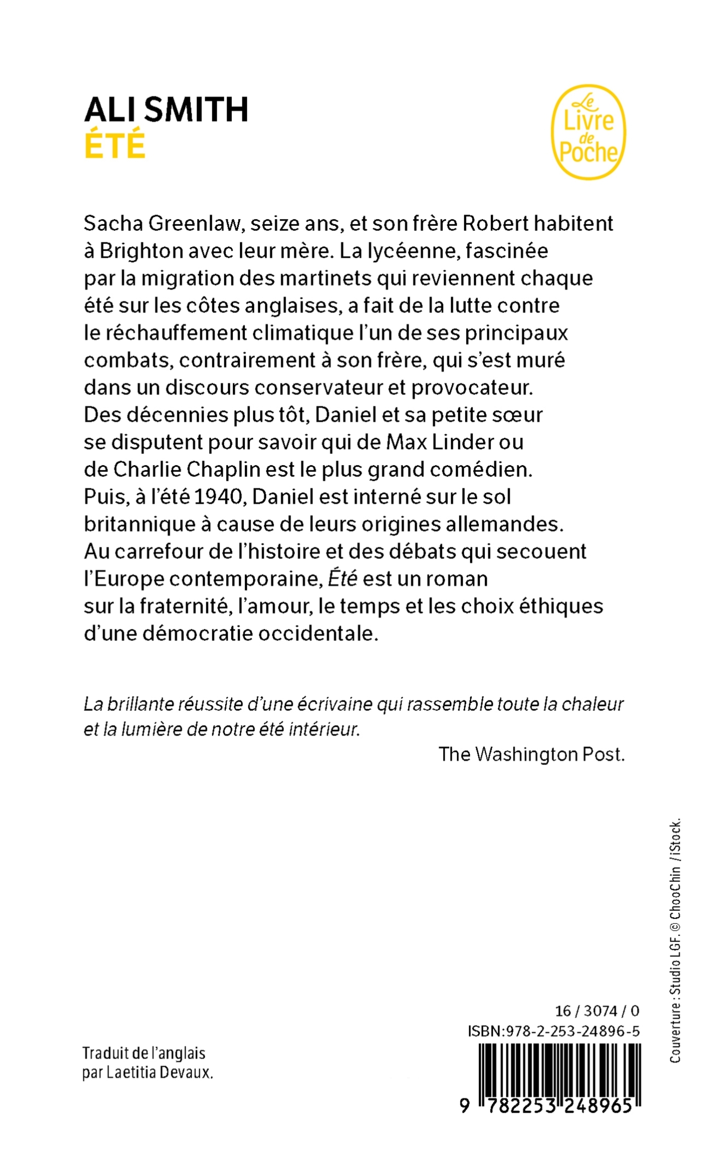 Été - Ali Smith - LGF