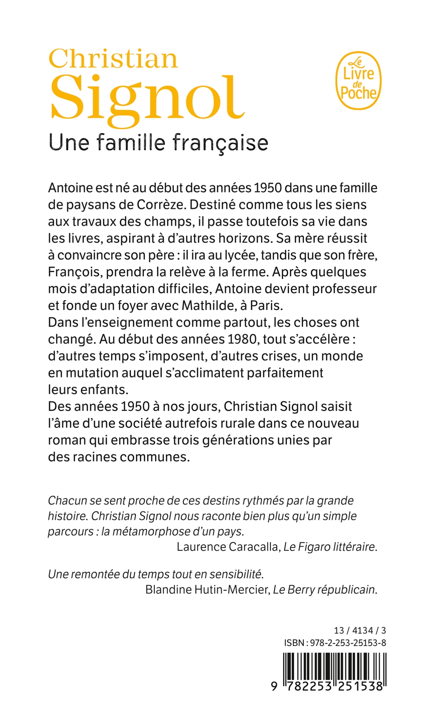 Une famille française - Christian Signol - LGF