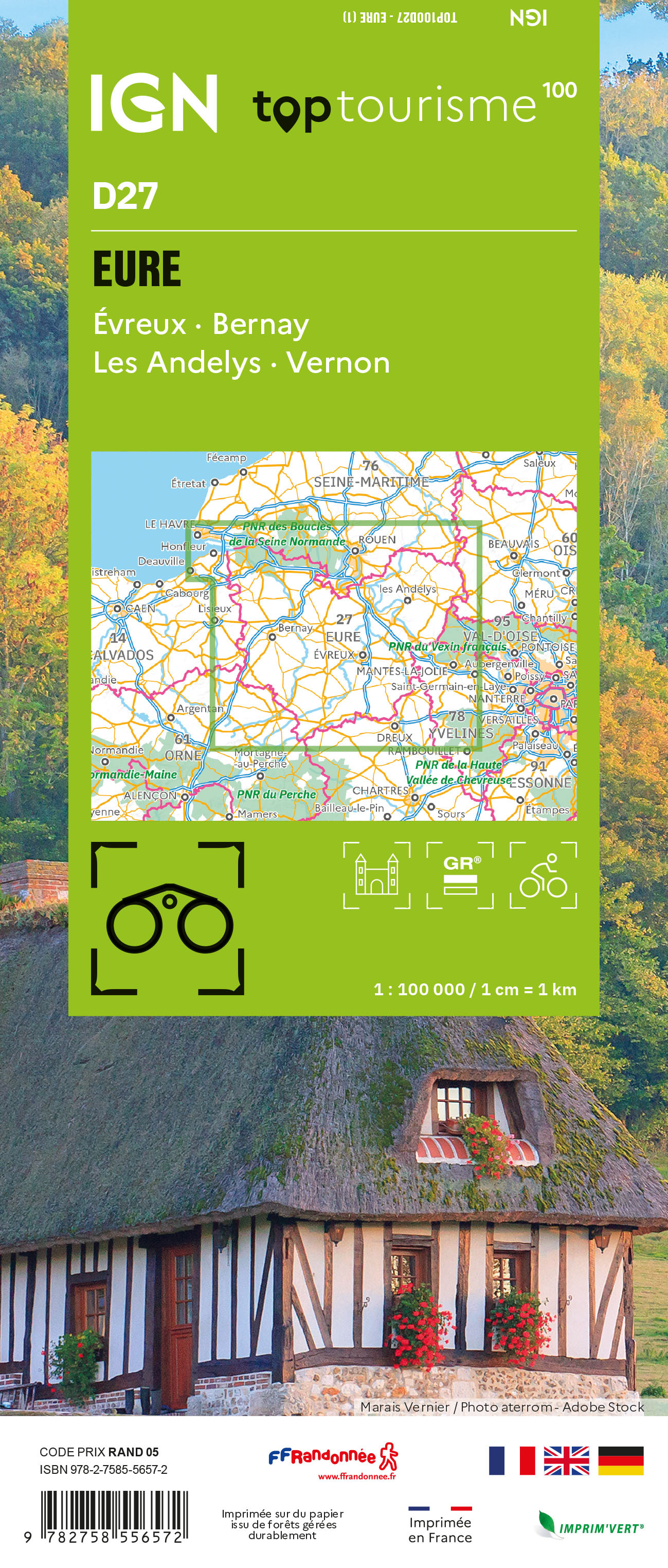 TOP100D27 - EURE Évreux · Bernay Les Andelys · Vernon -  - IGN