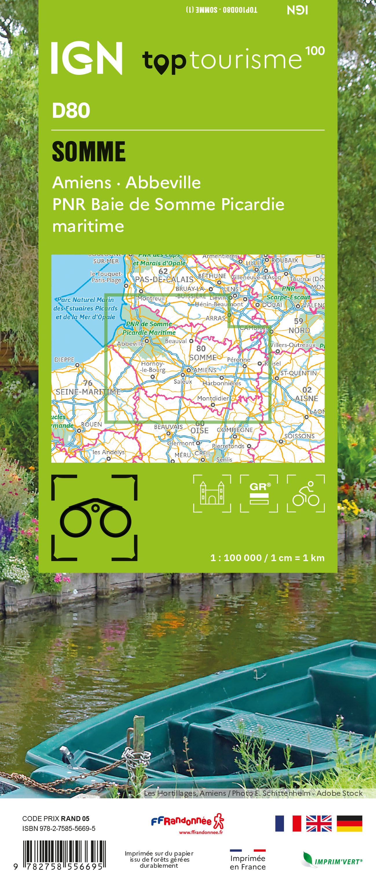 TOP100D80 - SOMME Amiens · Abbeville PNR Baie de Somme Picardie maritime -  - IGN