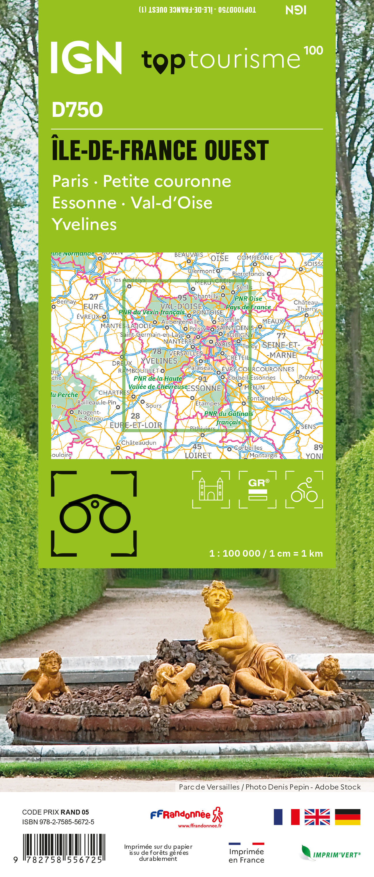 TOP100D75O - ÎLE-DE-FRANCE OUEST Paris · Petite couronne Essonne · Val d'Oise Yvelines -  - IGN