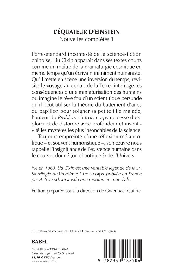 L'Équateur d'Einstein - Cixin Liu, Gwennaël Gaffric - ACTES SUD